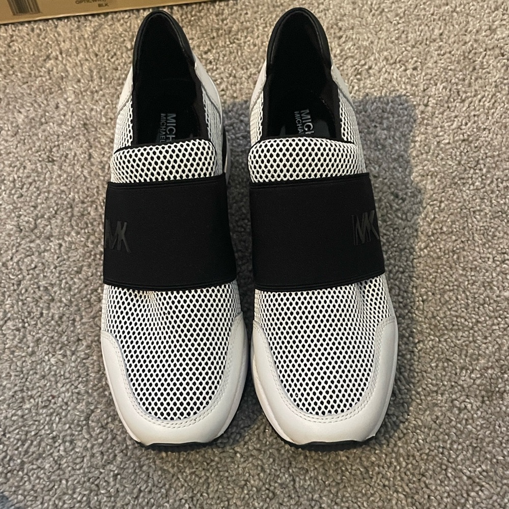 Michael Kors Monochrome Mesh Slip-On Sneakers